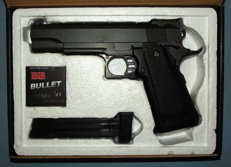Galaxy G6 (Model Colt 1911 Combat) Metal BB  Spring Gun Pistol