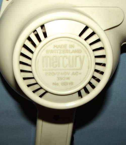 Vintage Mercury Made in Switzerland Hair Blow Dryer