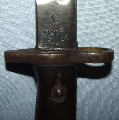 WW1 Pattern 1907 Sanderson Bayonet With Markings for 1915