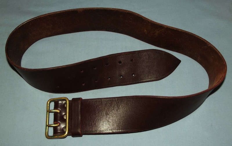 Very Old Military Sam Browne Leather Belt