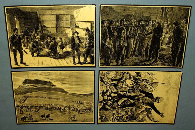 Old Boer War Battle of Amajuba Postcards
