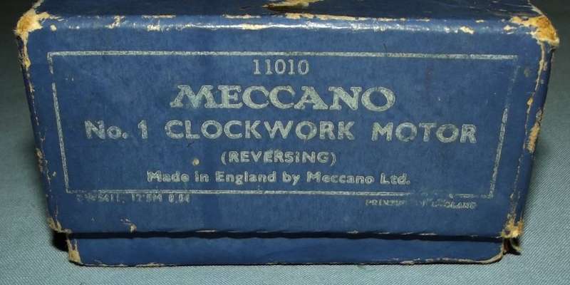 Vintage Meccano Made in England No 1 Clockwork Motor