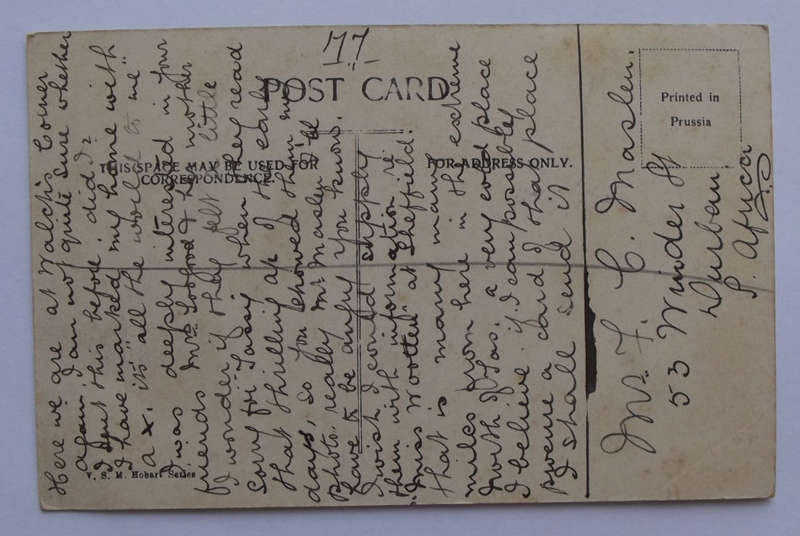 1909 Used Liverpool Street, Looking S.W, Hobart, Australia Postcard