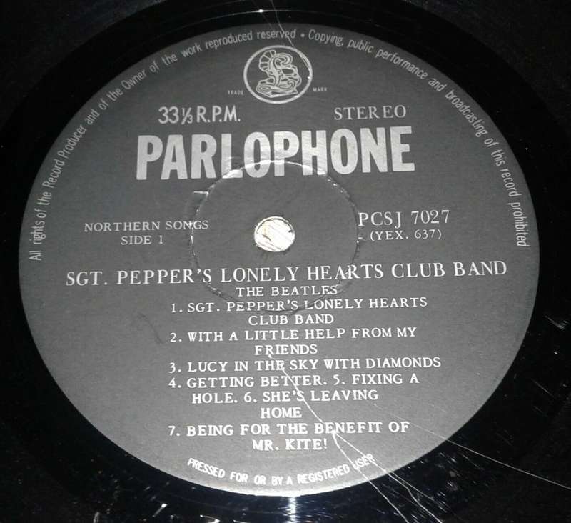 Original - The Beatles - Sgt. Pepper's Lonely Hearts Club Band - Vinyl Record