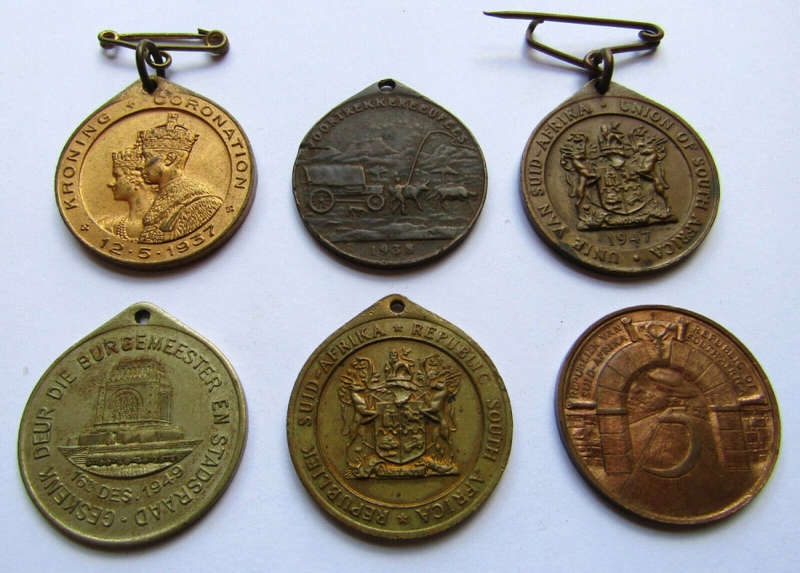 6 Old South African Medals From 1937 to 1966
