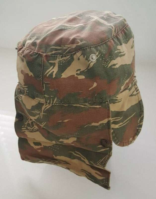 Original Koevoet Bush War Camo Flap Cap With Day Glow Inner
