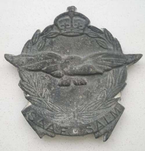 WW2 SAAF Metal Plaque Badge