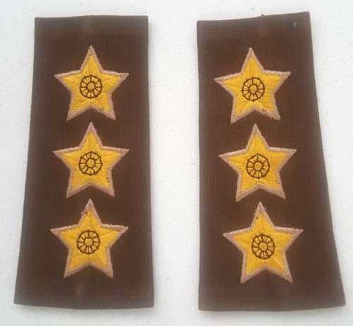 SADF Army Captain Nutria Cloth Slip On Ranks