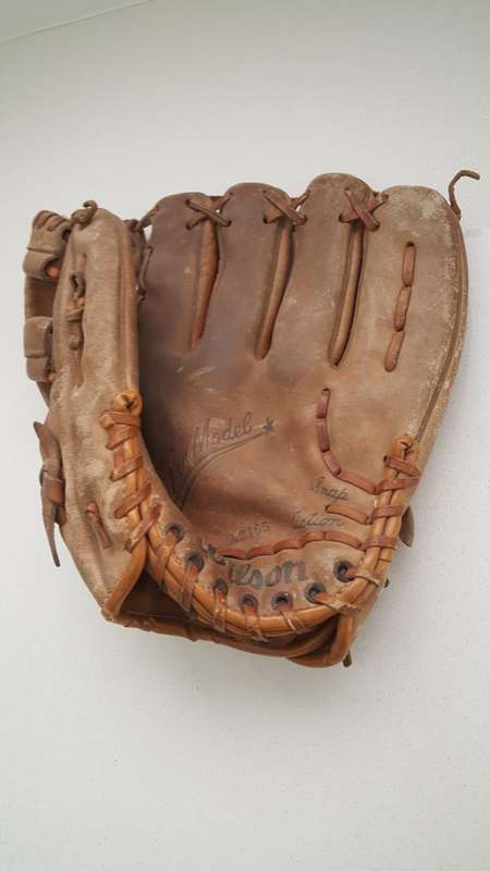 2 VINTAGE BASEBALL GLOVES FOR YOUR MAN CAVE
