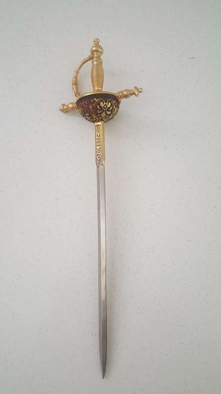 VINTAGE TOLEDO SWORD LETTER OPENER