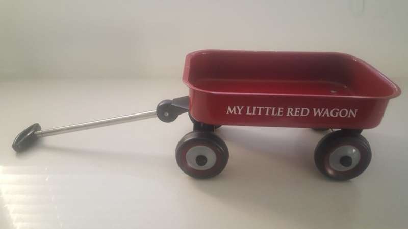 TIN PLATE MY LITTLE RED WAGON TOY