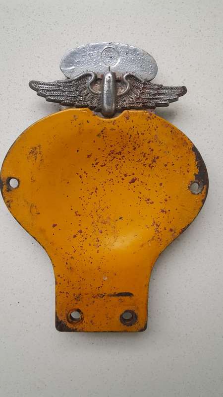 VINTAGE AA SOUTH AFRICA 2 PIECE ASSEMBLY CAR BUMPER BADGE