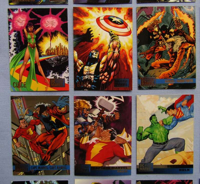 1995 Marvel Comics Versus DC Lot of 30 Base Set Trading Cards
