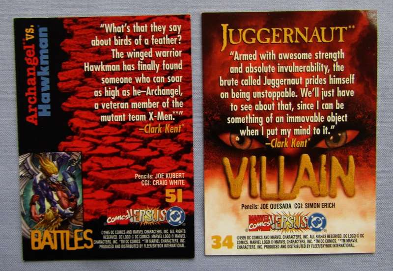 1995 Marvel Comics Versus DC Lot of 30 Base Set Trading Cards