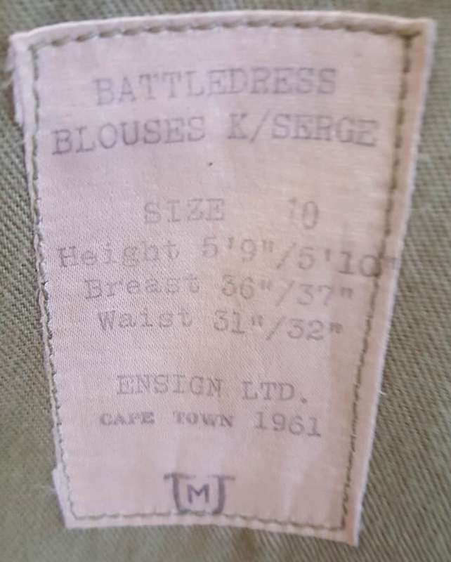 1961 SADF ARMY COMBAT BUNNY JACKET