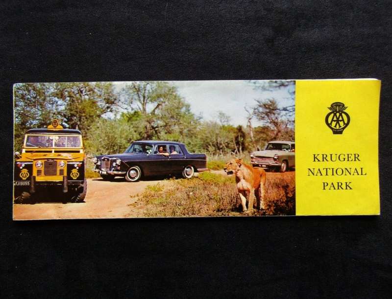 1965 AA Kruger National Park Reference and Route Map Foldout Booklet