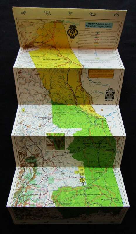 1967 AA Kruger National Park Reference and Route Map Foldout Booklet