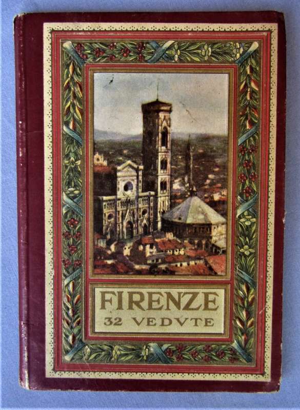 Old Italian `Firenze 32 Vedvte` Photo Book