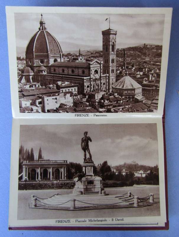 Old Italian `Firenze 32 Vedvte` Photo Book