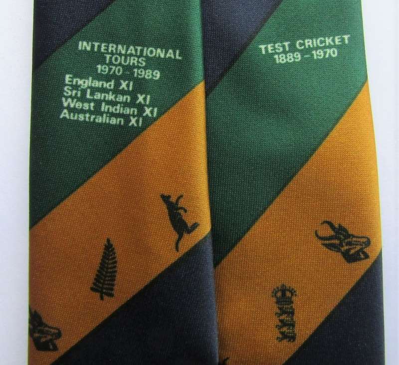 1989 SA International Tours and Test Cricket Neck Tie