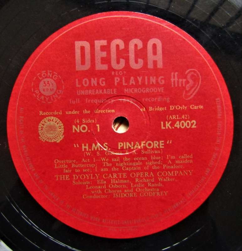 Old HMS Pinafore Vinyl LP Record Set