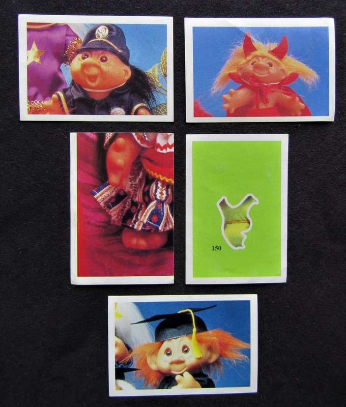 5 Sticker Cards - Trolls (1992)
