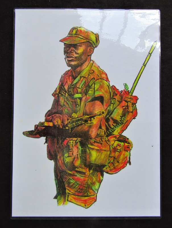Rhodesia Army Soldier in Camo Laminated Poster
