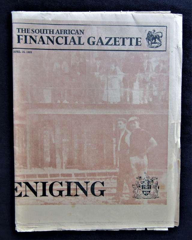 1969 SA Financial Gazette Newspaper