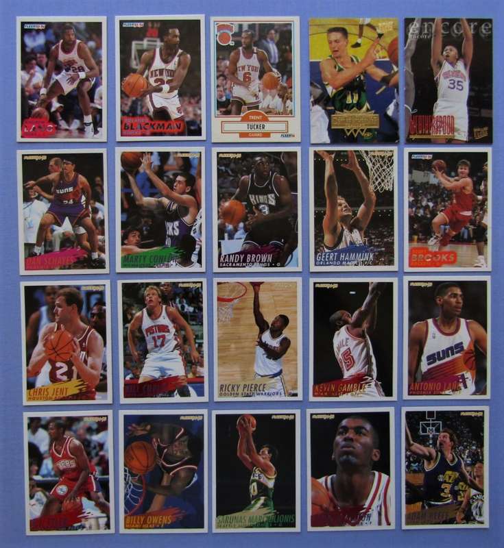 Lot of 20 Fleer NBA Basketball Trading Cards From the 90's