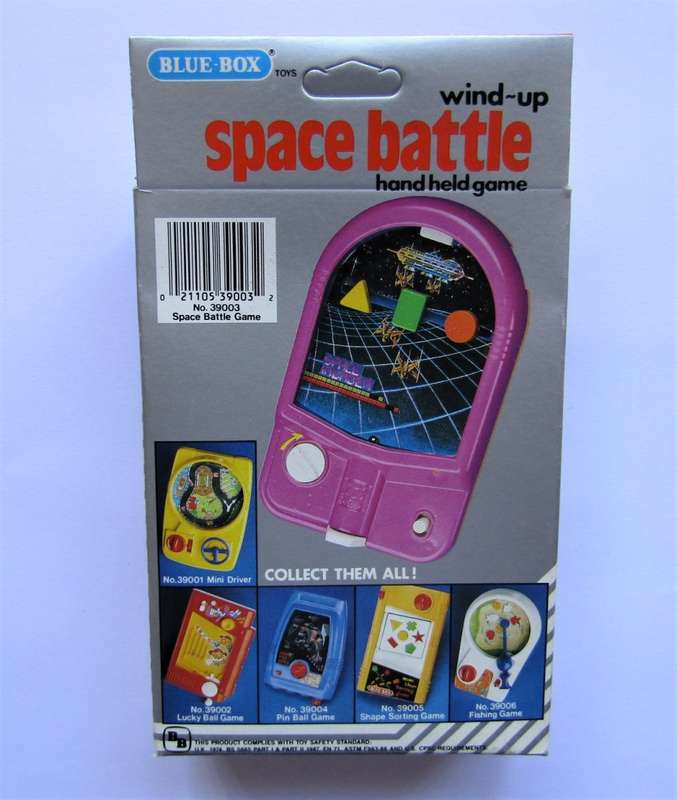 1987 Space Battle Wind Up Hand Held Game
