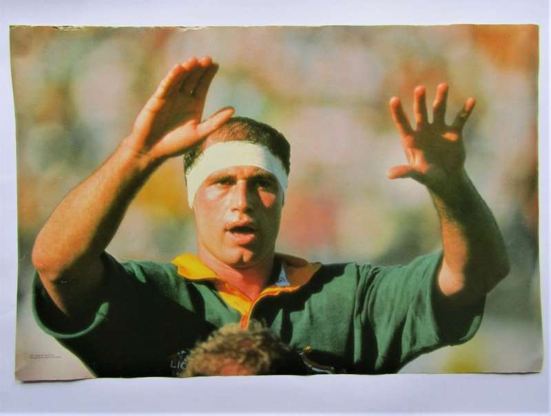 Old Mark Andrews Springbok Rugby Poster