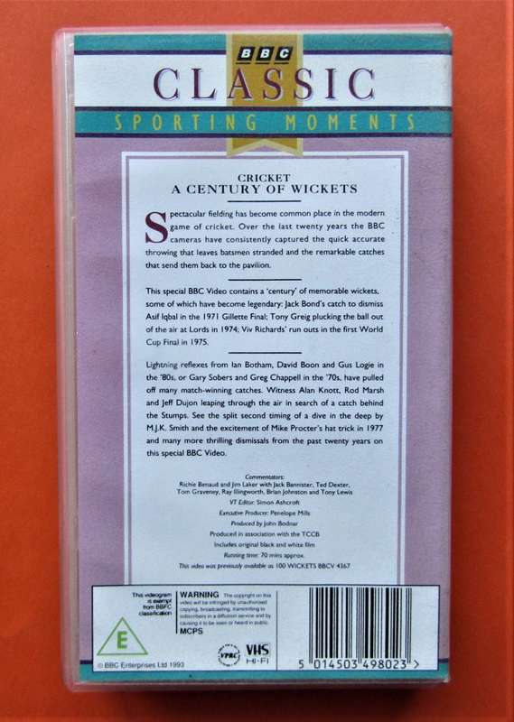 A Century of Wickets - Cricket VHS Video Tape (1993)