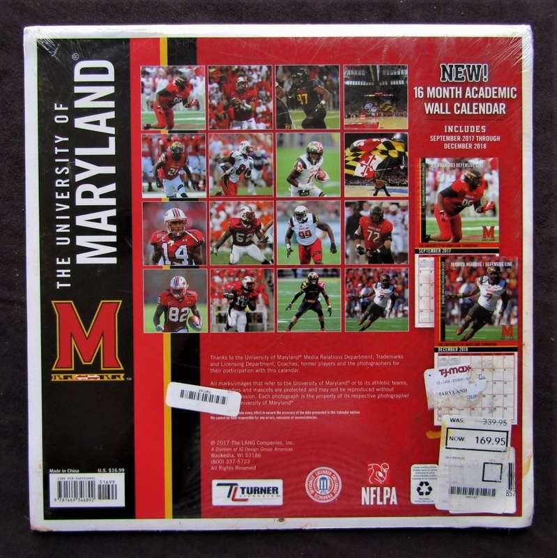 2018 University of Maryland Sports Calendar - New