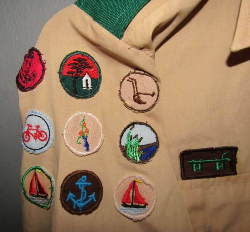 Old Voortrekkers Long Sleeve Shirt With 17 Insignia Badges