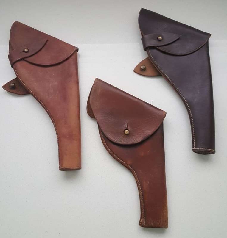 Vintage Collection of Leather Webley Revolver Holsters