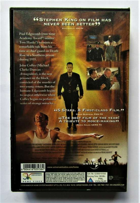The Green Mile - Tom Hanks - Movie VHS Tape (2000)