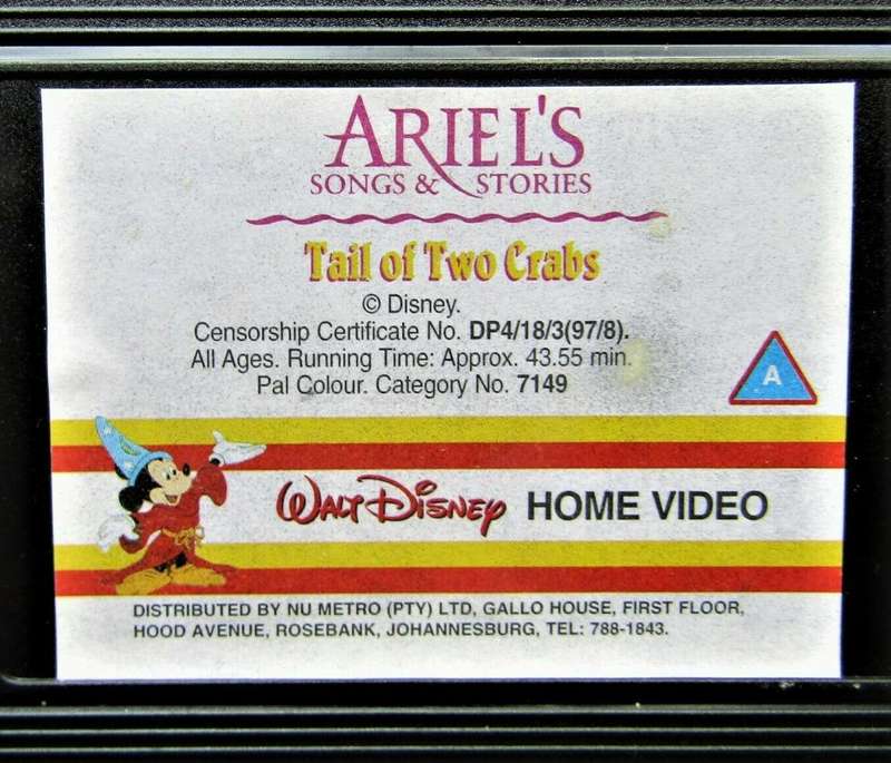 Ariel`s Songs and Stories - Disney Princess Collection VHS Tape (1997)