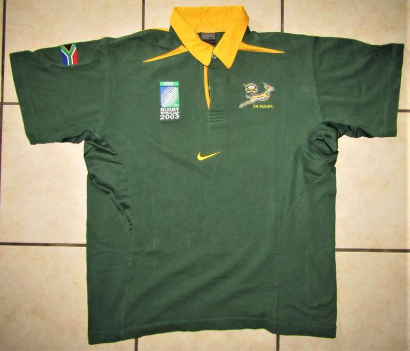 2003 World Cup Nike Springbok Rugby Jersey