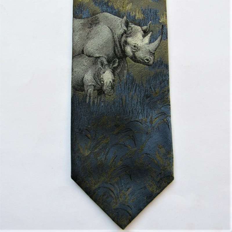 Collectable Rhino Wildlife Neck Tie