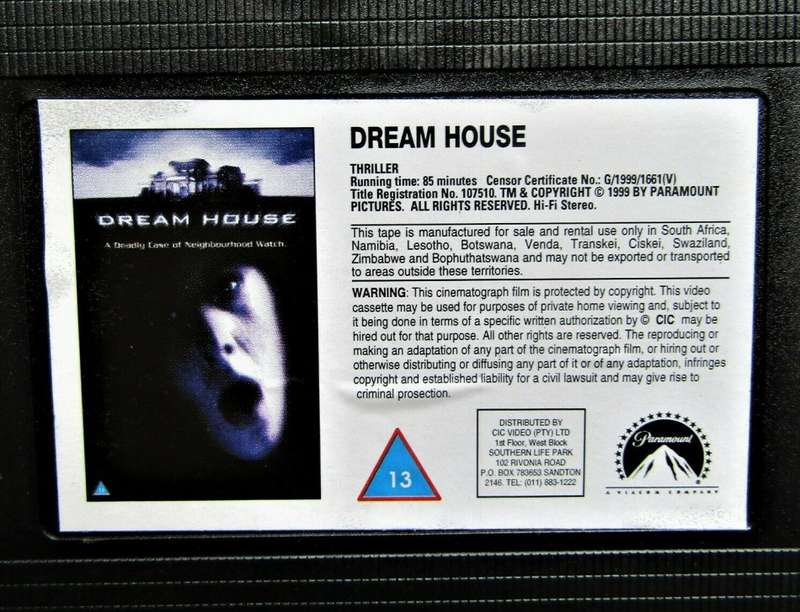 Dream House - Horror VHS Tape (1999)
