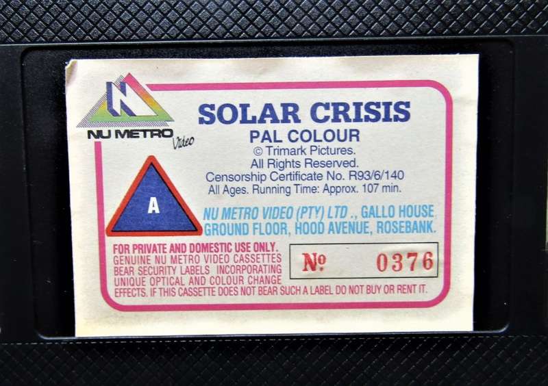 Solar Crisis - Charlton Heston - Sci-Fi VHS Tape (1993)