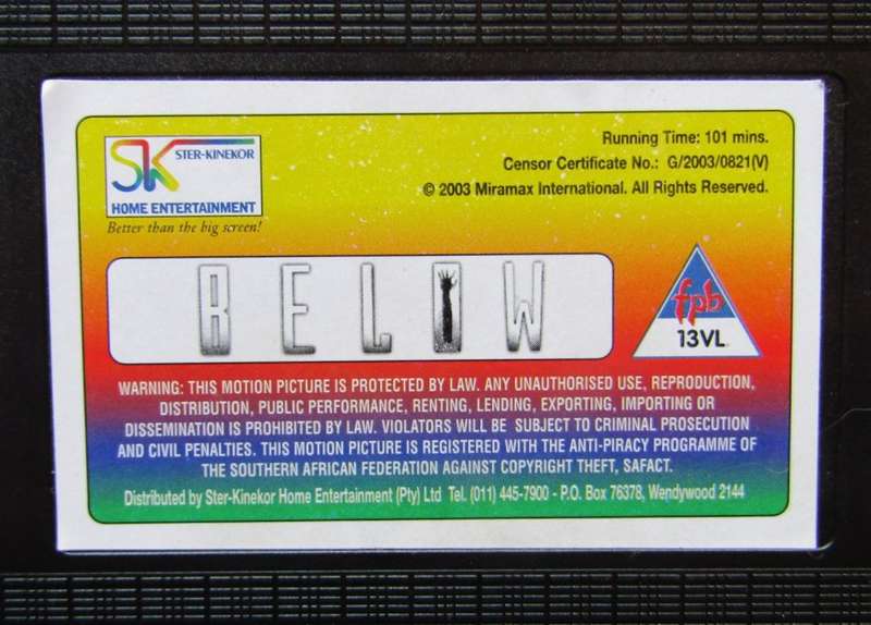 Below - Bruce Greenwood - Horror VHS Tape (2003)
