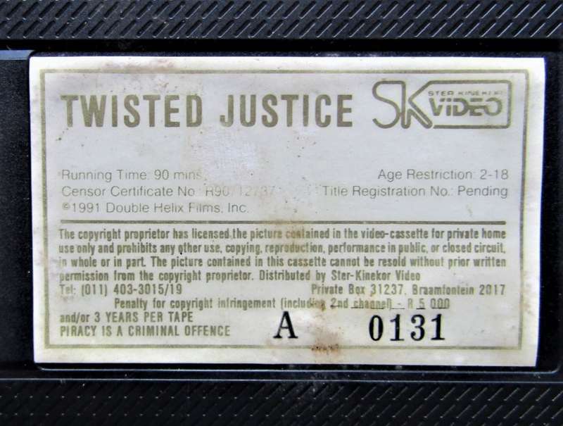 Twisted Justice - David Heavener - Action VHS Tape (1991)