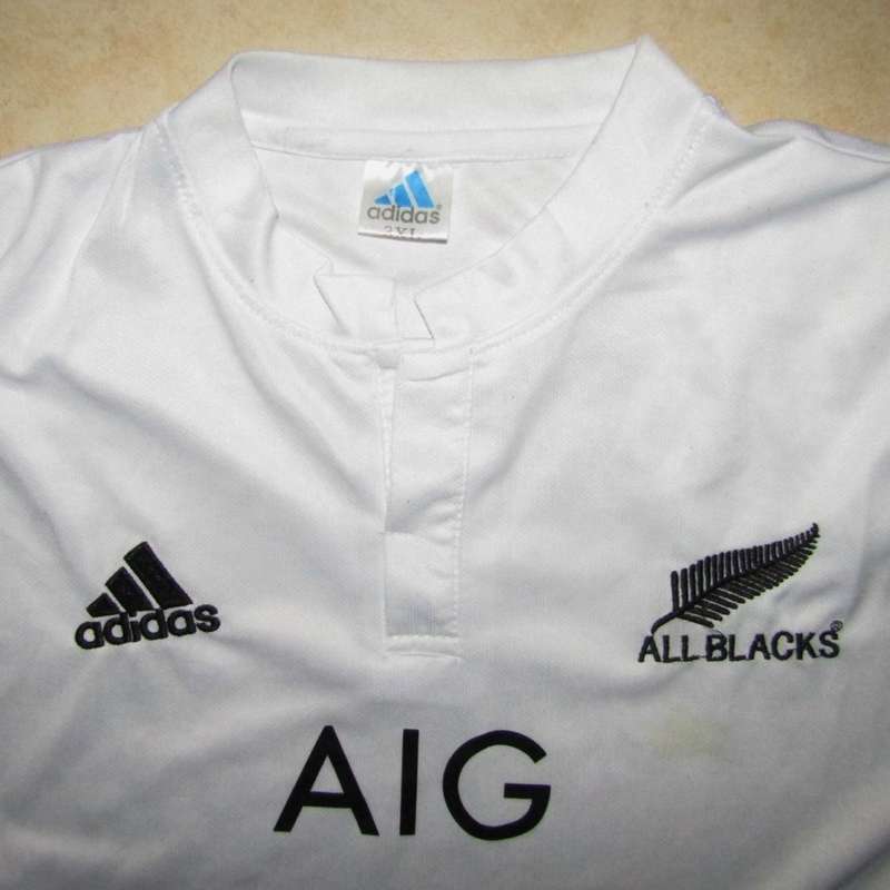 All Blacks Rugby White Adidas Training Jersey