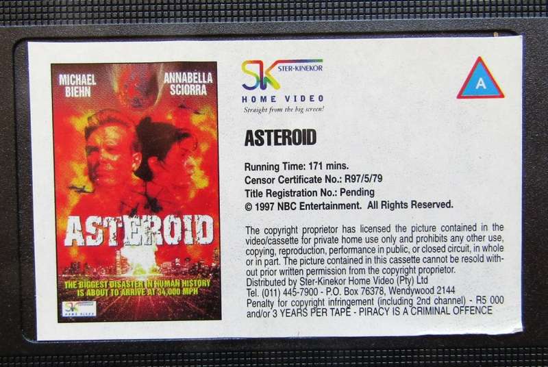 Asteroid - Michael Biehn - Sci Fi VHS Tape (1997)