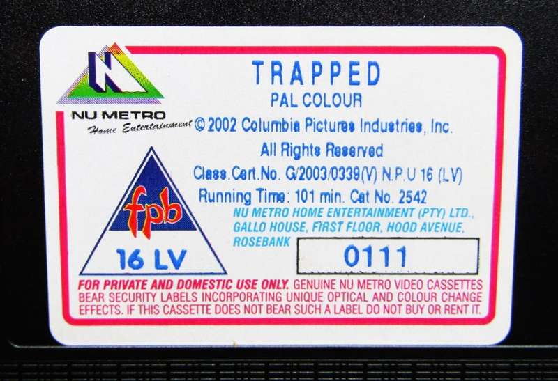 Trapped - Charlize Theron - Movie VHS Tape (2002)