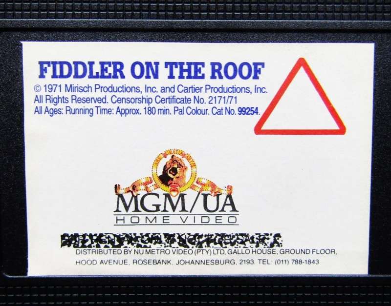 Fiddler on the Roof - Topol - VHS Tape