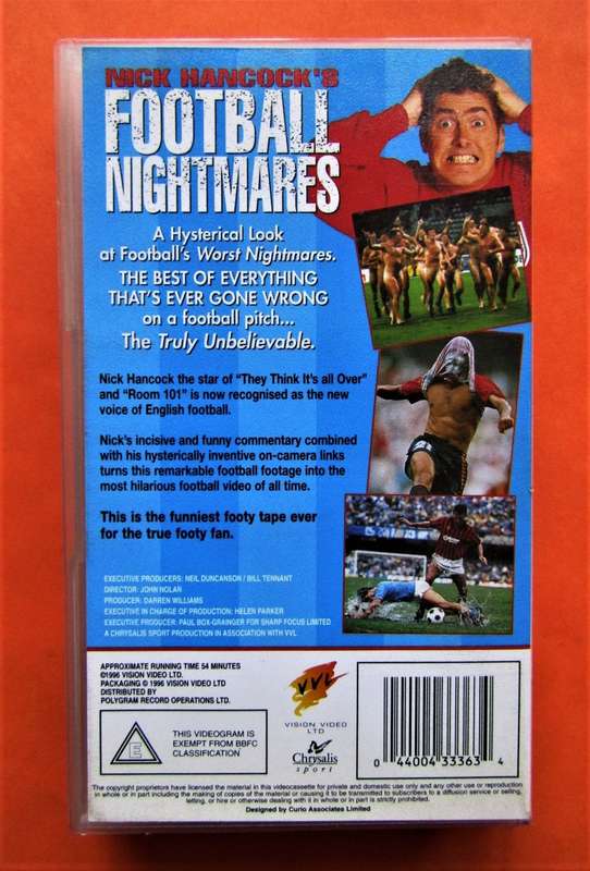 1996 Football Nightmares VHS Video Tape