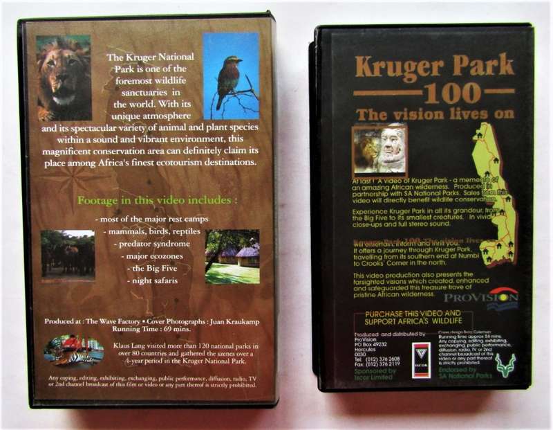 2 Old Kruger National Park VHS Video Tapes