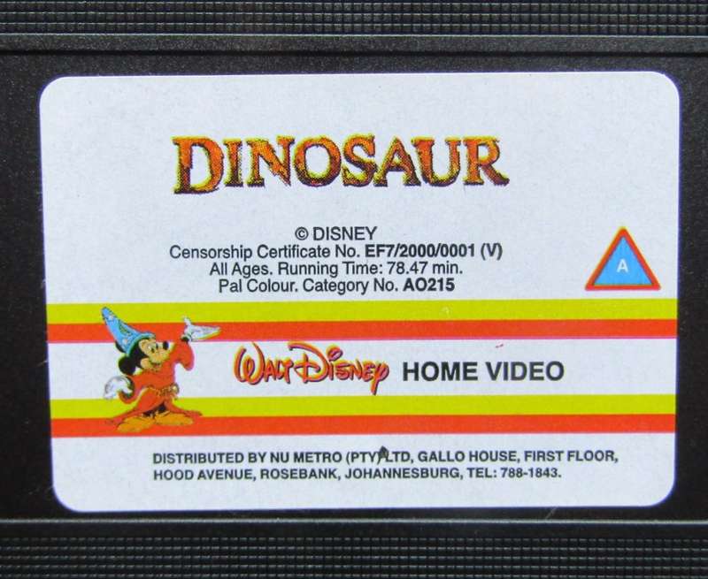 Dinosaur - Walt Disney - VHS Tape (2000)